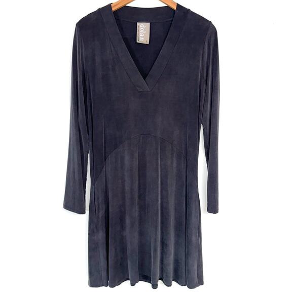 Anthropologie Dolan Left Coast Toute Grey Long Sleeve Swing Dress Size Small - Picture 1 of 12